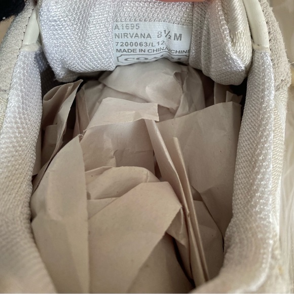 {Coach} Signature C Sneakers in Cream and White - Women’s 8.5 - Picture 8 of 10